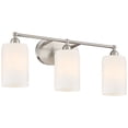thumbnail image 6 of 360 Lighting David 22" Wide Brushed Nickel and Fluted Glass 3-Light Bath Light, 6 of 9