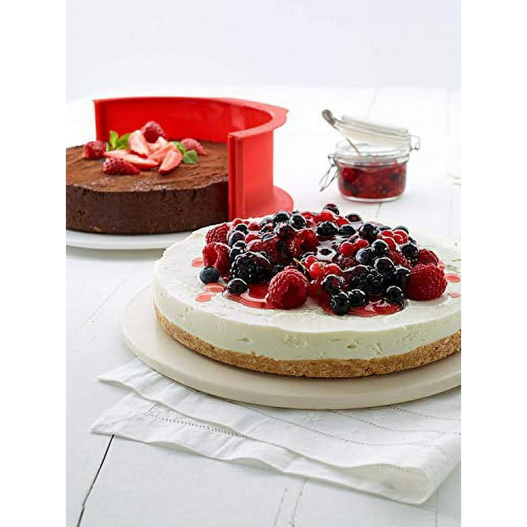 2-PACK] Silicone Springform Non-Stick Baking Pan, Removable Ring & Tempered Glass  Bottom, Leak-Proof, 100% Food Grade, BPA-Free, Non-Toxic Cheesecake  Bakeware/Round Cake Pie Pan-9 Yellow & 9 