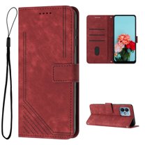 Wallet Case for Motorola Moto G 5G 2023, Premium PU Leather Flip Case Card Slots Holder, Luxury Kickstand Function Book Folding Folio Cover with Wrist Strap for Moto G 5G 2023, Red