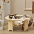 thumbnail image 1 of Wooden Cat Bed, Detachable Excellent Breathability Easy Assembly  Cat Bed Entertainment  Exercise Modern Design  Cat Bed for Four Seasons, 1 of 8