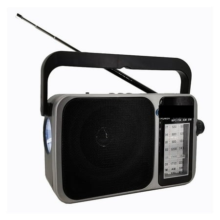 Portable AM/FM/SW Radio with Wireless Speaker MP3 Player USB and TF Card Ports Battery Operated Analog Radio AC Powered