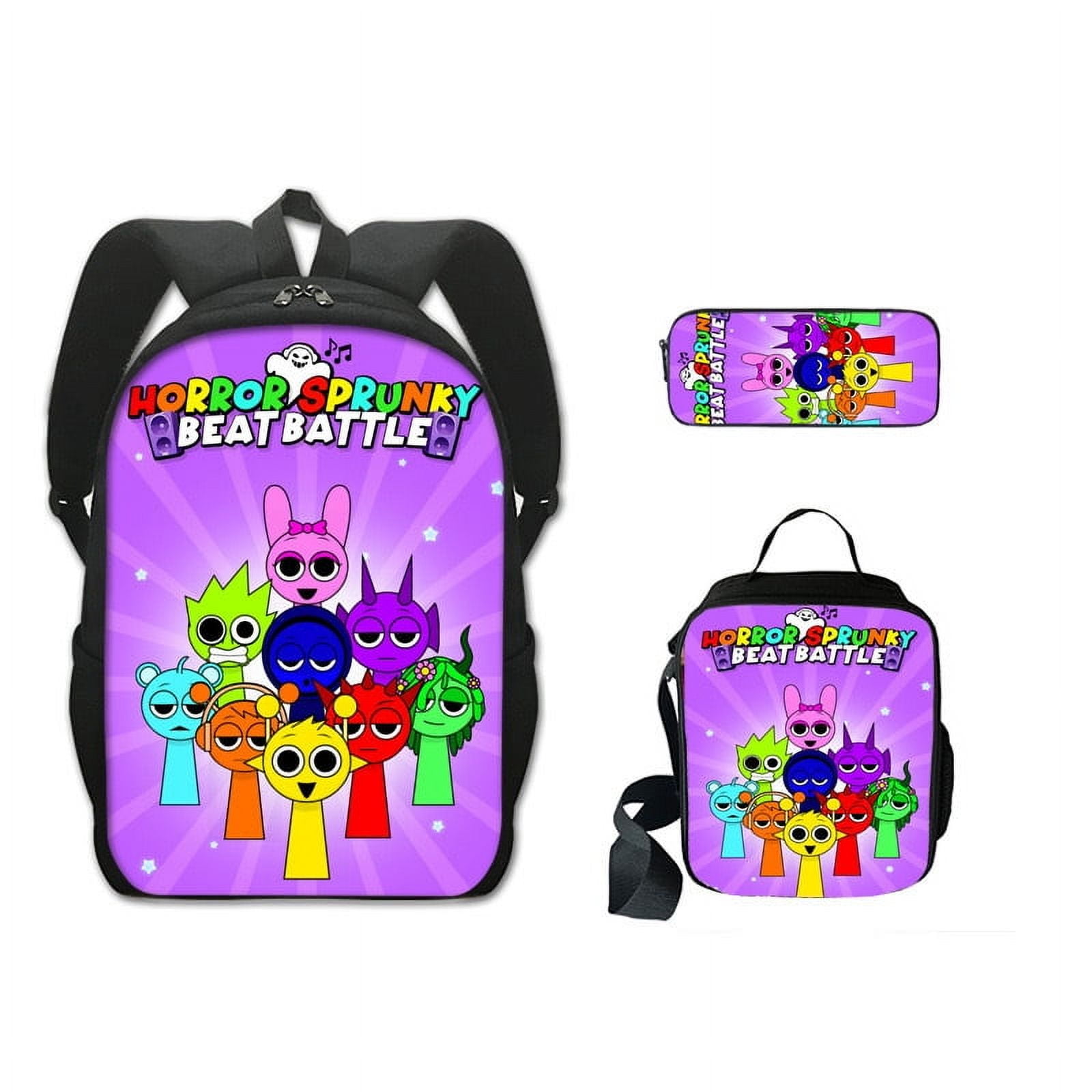 WovenWink Sprunky Backpacks, Sprunki Back Packs Pencil Bags Crossbody Bags Games Mochila Travel Back Packs, Best Gifts for Game Fans Birthday Graduation Theme Party