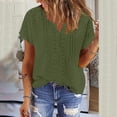 thumbnail image 1 of mfyjkho Tops Para Mujer, Blusa De Encaje Con Cuello Redondo Y Manga Corta Para Mujer Tops De Gimnasio Para Mujer Xxl, 1 of 8