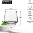 thumbnail image 3 of Stemless Wine Glasses Set of 4, 13.5oz Red White Wine Glasses for Daily Use, Hosting, Home Bar, Evening Party, Birthdays, Housewarming Gift, Clear, 3 of 3