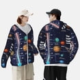 thumbnail image 4 of Kdxio Solar System Print Women Men Sun Protection UPF 50+ Jackets Zip Up Long Sleeve Hoodie Hiking Lightweight with Pockets, 4 of 7