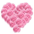 thumbnail image 2 of 100 cabezas de rosa de espuma PE, flores de rosa artificiales para decoración de bodas DIY Rosa profundo, 2 of 9