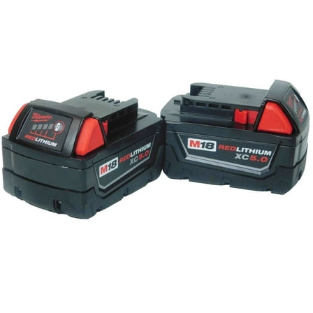 New Genuine 18V Milwaukee 48-11-1852 5.0 AH Batteries M18 XC18 48-11-1850 2-Pack