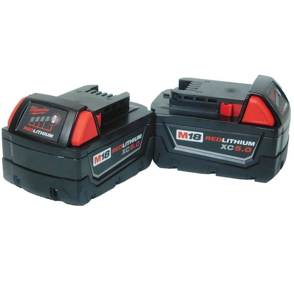 New Genuine 18V Milwaukee 48-11-1852 5.0 AH Batteries M18 XC18 48-11-1850 2-Pack