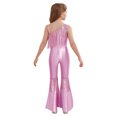 thumbnail image 2 of Moggemol Combinaison de Danse Disco Métallique des Années 70 pour Filles Enfants Robe de Fête Récital Rose 14, 2 of 6