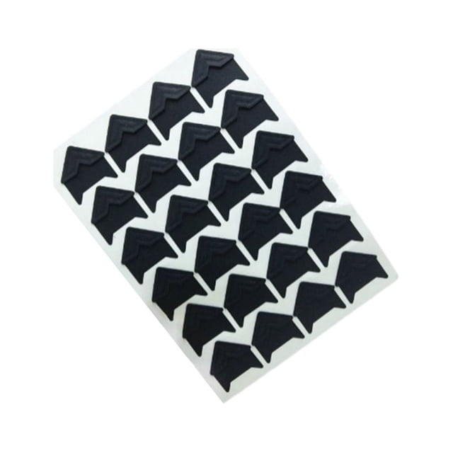Moyic Pegatinas de esquina de montaje de 24 Uds., pegatina de foto autoadhesiva ligera, protección impermeable, marco de álbum de decoración, Decoración del hogar Negro Moyic HA066759-04