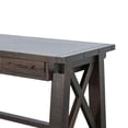thumbnail image 3 of Benjara Anva Writing Desk- 58" with Power Plug- Dark Brown Solid Mahogany, 3 of 5