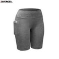 thumbnail image 2 of FANTADOOL Quick Dry Women Shorts Women Elastic Short With Pocket Feminino Casual Fitness Workout Shorts, 2 of 6