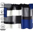 thumbnail image 3 of Valances for Windows, Window Treatment Valances Half Window Curtain Valance for Kitchen Living Room Bedroom Decor (Blue, 52"X18"), 3 of 6