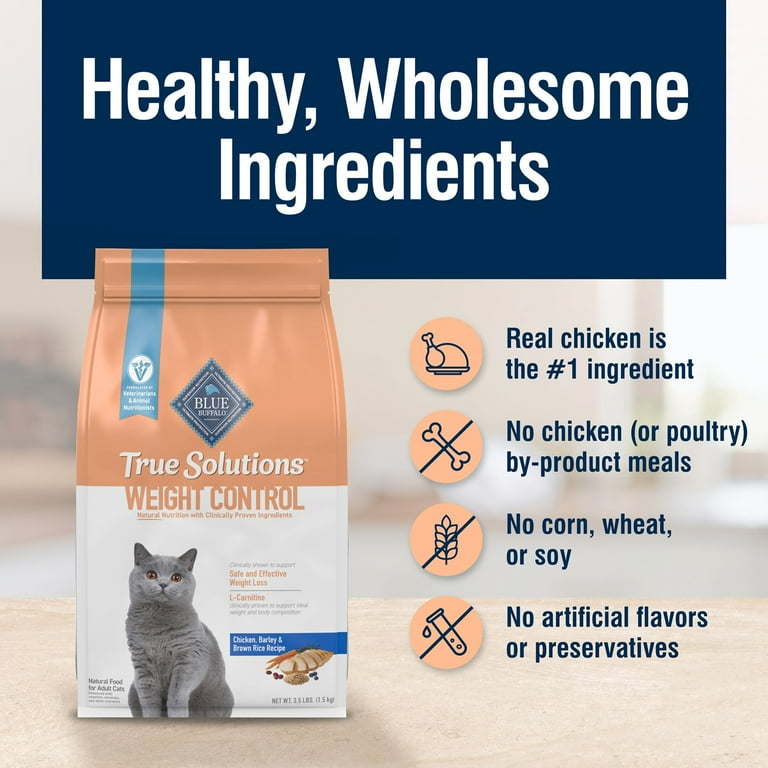 is l carnitine safe for cats Blue Buffalo True Solutions Weight Control Natural Dry Cat Food, Chicken,  11-lb. Bag main image 1