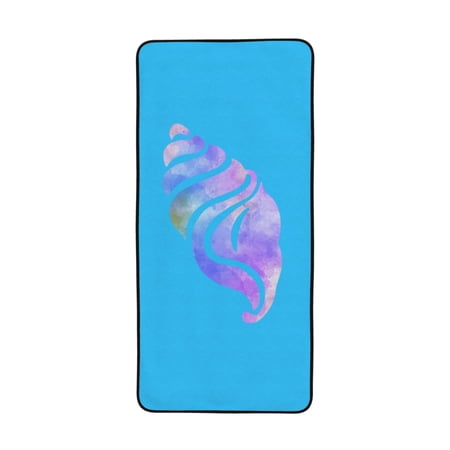LNWH Bath Towel, Magic Conch Pattern Absorbent Coral Fleece Bath Towel for Bathroom, Gym, Beach-27x55in