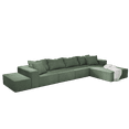 thumbnail image 2 of 132'' Modular Section Sofa Couch, Upholstered Sectional Sofa Couch Set with 6 Pillows, Free Combination Sofa Couch for Living Room, 2 of 7