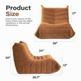thumbnail image 6 of LAUSAINT HOME Bean Bag Chair, Giant Lazy Floor Sofa with Fireside Faux Fur and Memory Foam, Brown, 6 of 8