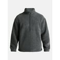 thumbnail image 5 of No Boundaries Faux Shearling Quarter Zip Pullover, Men’s XS-4XL, 5 of 5