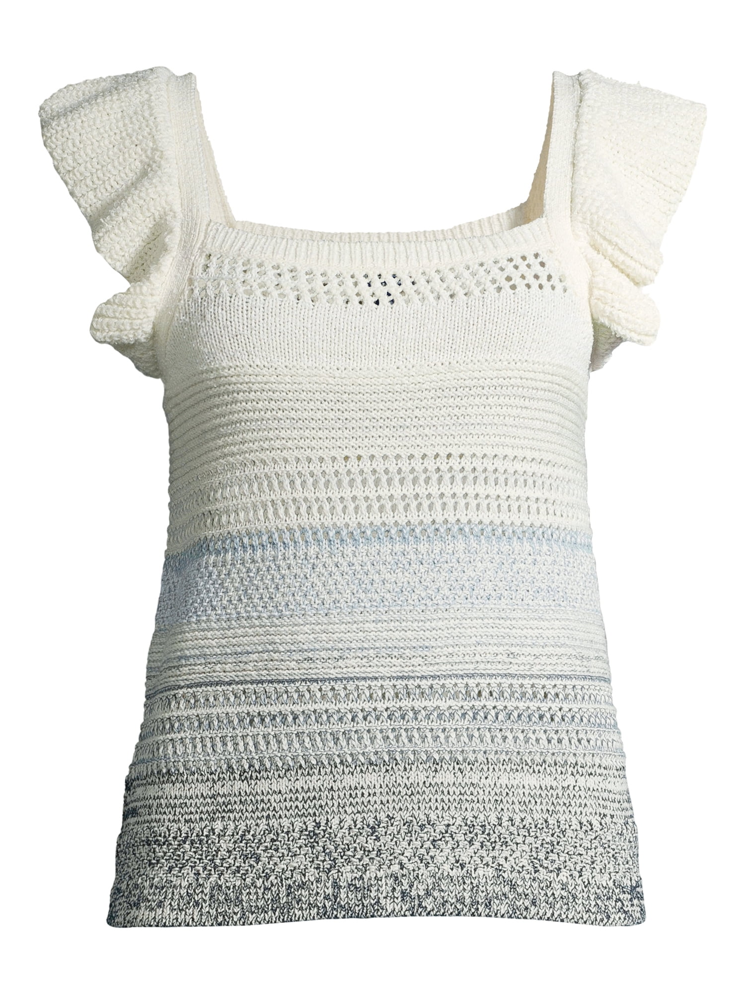 Scoop Women’s Ombre Tank Top with Flutter Sleeves