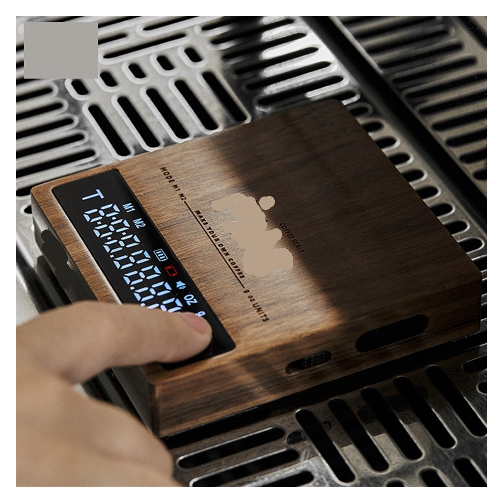 Professional Wood Style Coffee Scale, 2kg/0.1g Digital Espresso