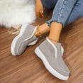 thumbnail image 4 of Gray Women Cozy Large Size Shoes With Plush Material And Round Toe For Everyday Use And Comfort, 4 of 8
