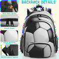 thumbnail image 5 of Herdesigns Black And White Soccer Laptop Backpack for Women Men, 18.3 Inch Large Computer Backpacks Fashion Teacher Nurse Bag Casual Daypack for Work Travel, 5 of 8