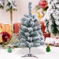 Artificial Christmas Tree Decoration Tabletop Mini Snow Flocked Xmas