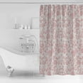 thumbnail image 4 of 60x72 Inch Shower Curtains for Bathroom Farmhouse Pink Fabric Bath Curtain Decor Vintage Flower Leaf Botanical Plant Waterproof Restroom Curtains Shower Set Accessories with 12 Hooks 60 Inch, 4 of 6