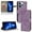Purple, variant on Jiahe Cover for iPhone 14, Magnetic Wallet Case with Credit Card Holder,Shockproof Folio Flip Leather Card Slot Stand with Wrist Strap and RFID Blocking Cover, purple