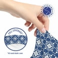 thumbnail image 5 of Oriental Office Chair Slipcover, Traditional Talavera Pattern on a Plain Background Folkloric Art, Protective Stretch Decorative Fabric Cover, Standard Size, Night Blue and White, by Ambesonne, 5 of 5