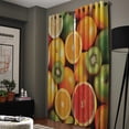 thumbnail image 3 of Fruit Orange Kiwi Orange Window Curtains Living Room Curtains Outdoor Kitchen Kids Curtain Panels With Grommet, 3 of 5