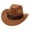 Coffee, variant on Cowboy Hat Women Western Cowboy Style Jazz Bowler Hat with Cow Head Decoration Ethnic Folk Design for Party and Daily Outfits