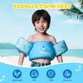 thumbnail image 2 of NEO-SPLASH Toddler Swim Vest with Armbands, Life Jackets for Kids Aged 1-3 (24.2-41.8 lbs), Blue Shark, 2 of 10