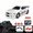Ivory White, variant on 1/64 Scale 4WD RC Car, 2.4GHz High Speed Vehicle with LED Lights, Proportional Throttle, USB Charging, Mini Desktop Drift Sport Car