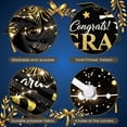 thumbnail image 4 of Gold Grad Cap Graduation Banner Colorful Stars Grad Backdrop Confetti Design Black Background Academic Background for Graduation Party College Graduation Grad Photo Shoot, 4 of 5