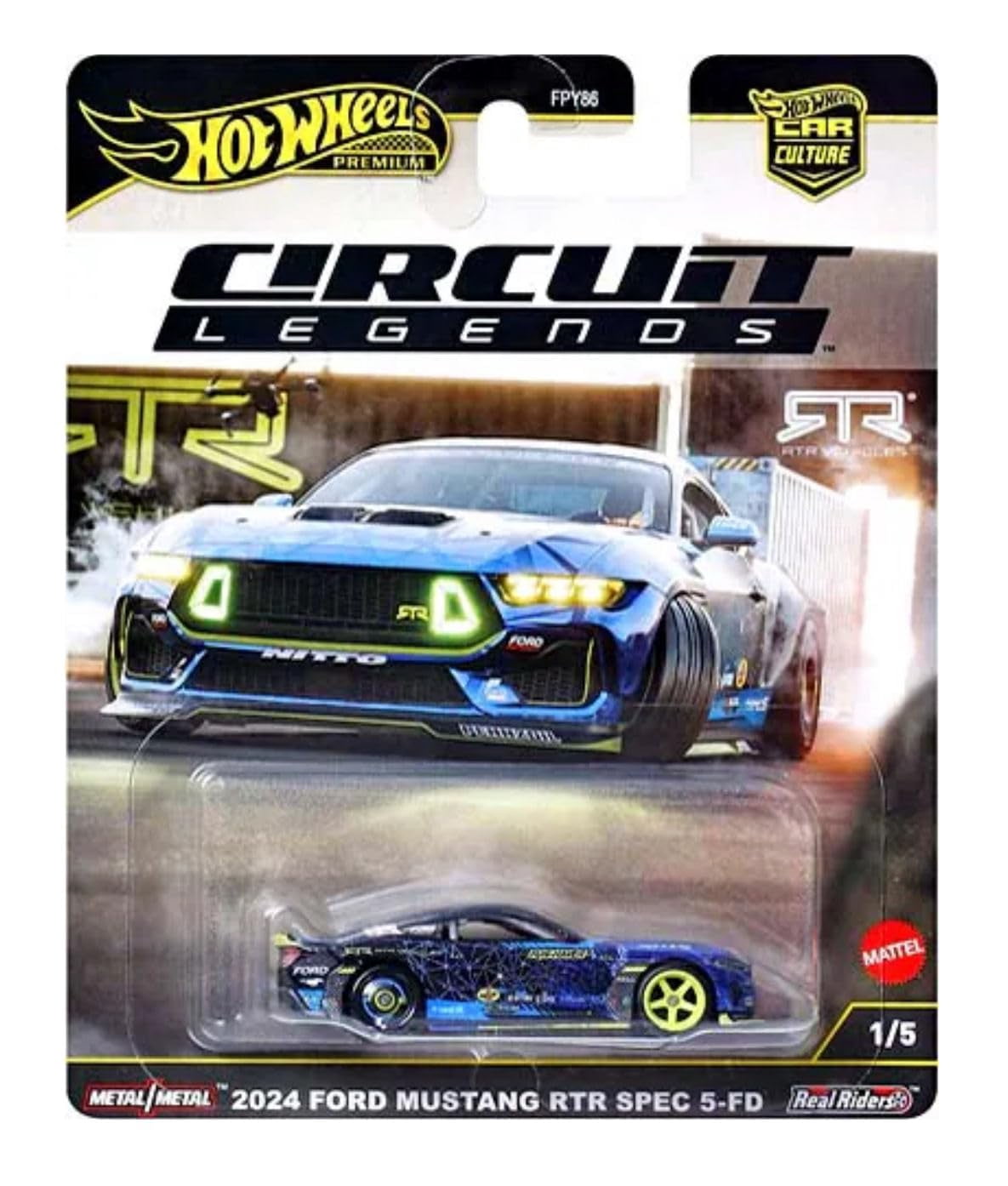 Hot Wheels Circuit Legends Die-Cast Cars Collection, 5-Pack Racing Set, Porsche and Ferrari Models FPY86-961K