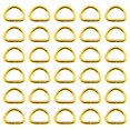 thumbnail image 1 of Hebilla Swpeet 150 Piezas Anillo en D Semicircular de Metal Dorado 20 mm, 1 of 7