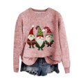 thumbnail image 1 of Zhanying Christmas Chandail Chaud de Noël pour Femmes à Manches Longues, Tenue de Détente, Rouge, Col Rond Sweater, 1 of 5
