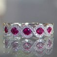 thumbnail image 2 of Gemstone Ring Shiny Sparkling Imitate Gemstone Rings Artificial Ruby Emerald Exquisite Rings Wedding Jewelry, 2 of 5