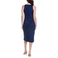 thumbnail image 2 of Adrianna Papell womens  Draped Stretch Sheath Dress, 4, Blue, 2 of 3