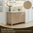 thumbnail image 5 of Cerrito 48" Wood Vanity in Nature Oak Engineered Stone Top no Mirror, 5 of 15