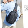 thumbnail image 2 of Men Sling Backpack Fashion Splash-proof Solid Color Chest Bag Crossbody Purse, 2 of 5