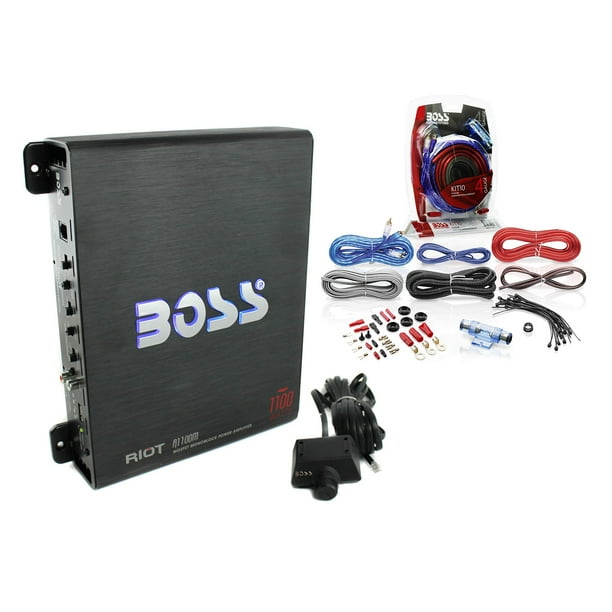 Boss Riot 1100 Watt Monoblock Car Amplifier with 4 Gauge Installation