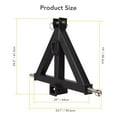 thumbnail image 3 of Towallmark 3-Point 2-Inch Trailer Hitch Receiver, Heavy Duty Black Alloy Steel Trailer Rack, 3 of 7