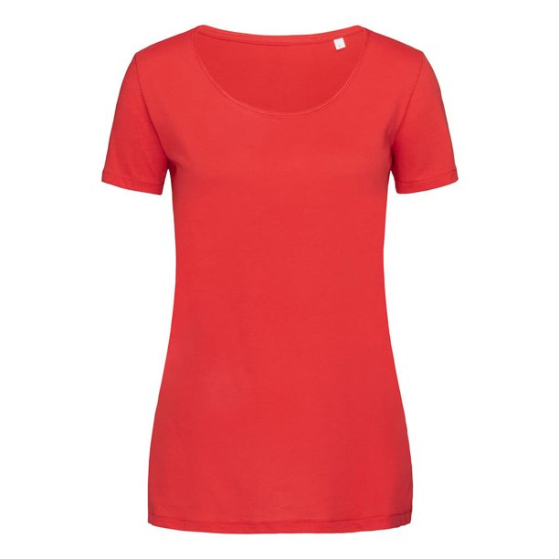 Stedman - Camiseta de algodón fino para mujer (Rojo pasión)