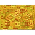 thumbnail image 1 of Ahgly Company Machine Washable Indoor Rectangle Southwestern Yellow Country Area Rugs, 5' x 8', 1 of 4