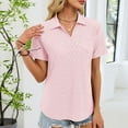thumbnail image 5 of Bvxeep Women's Casual Fashionable Solid Color Collar Top Pullover, 5 of 8
