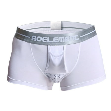 

YX STORE Men Panties Inside Wearing Alphabet Waistband Trendy Moisture-wicking Briefs Underpants Underwear