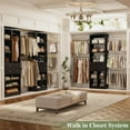 thumbnail image 6 of Homieasy Adjustable Walk-in Closet System, 10.7FT (72"-128.6") with 4 Wooden Drawers, 6 Hanging Rods, 3-Tier Shoe Rack & Grid Cubes, Heavy-Duty 1000LBS Capacity for Bedroom Organization,Black, 6 of 7