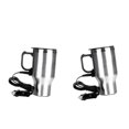 thumbnail image 1 of Taza con Calefacción de Coche de 2 Uds 450 Ml Taza de Camping de material acero Inoxidable de Doble Pared, 1 of 8